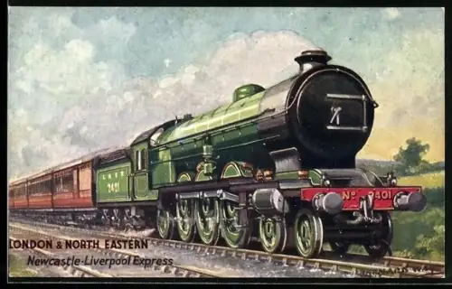 AK Englische Eisenbahn des Newcastle-Liverpool Express, London & North-Eastern Railway
