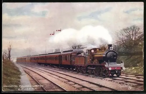 Künstler-AK Englische Eisenbahn der Gesellschaft L.B. & S.C.RLY., Brighton Pullman Limited
