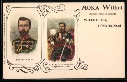 Künstler-AK Poix-du-Nord, Moka Williot, Supérieur à toutes les Chicorées, Tsar Nicolas II von Russland