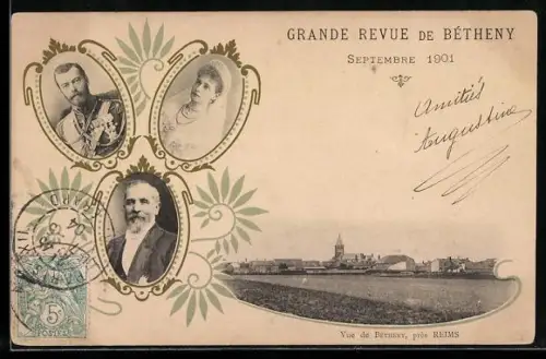 AK Betheny, Grande Revue 1901, Portrait Zar Nikolaus von Russland