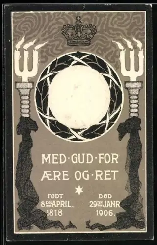 AK Portrait König Christian IX. von Dänemark 1818-1906