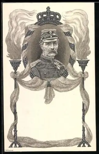 AK Portrait König Christian IX. von Dänemark in Uniform