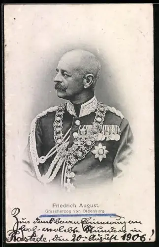 AK Porträt des Grossherzog Friedrich August von Oldenburg