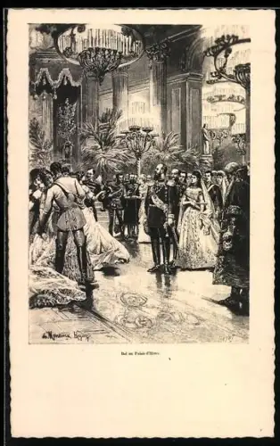 AK Zar Nikolaus II. von Russland beim Ball im Winterpalais