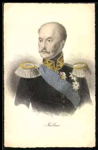 AK Nikolaus von Russland in Uniform mit Orden und Bruststernen