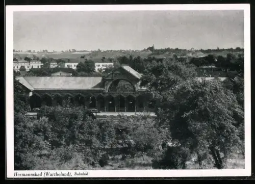 AK Hermannsbad, Blick auf Bahnhof