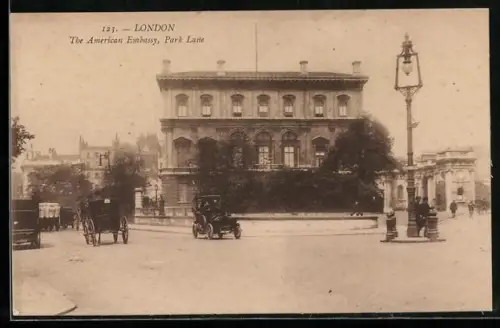 AK London, The American Embassy, Park Lane, Botschaft