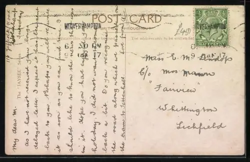 AK Wolverhampton, Newbridge, Tramway, Strassenbahn