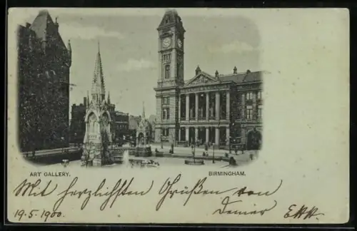 Mondschein-AK Birmingham, Art Gallery