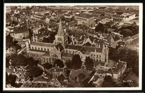 AK Rochester, Cathedral, Aerial View