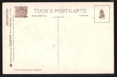 Künstler-AK Halberstadt, Rathaus vom Fischmarkt