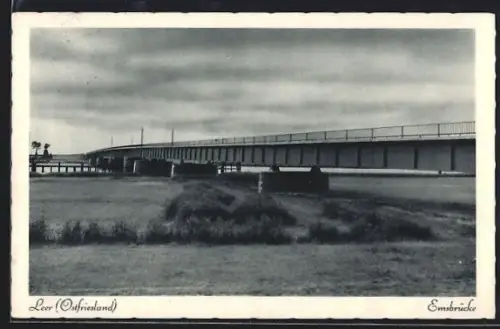 AK Leer /Ostfriesland, Blick zur Emsbrücke