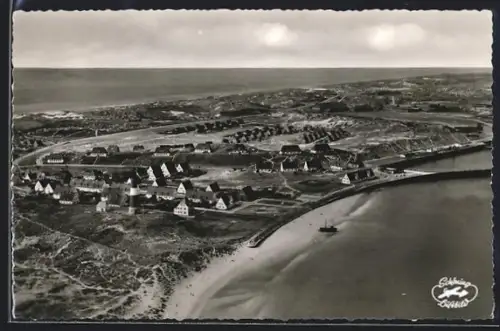 AK Hörnum auf Sylt, Luftaufnahme des Orts