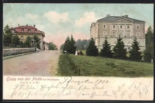 AK Wiesbaden, Blick zur Platte