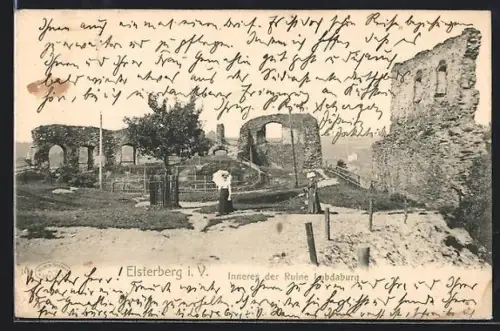 AK Elsterberg i. V., Inneres der Ruine Labdaburg