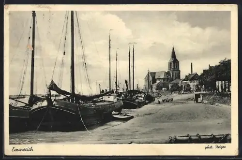 AK Emmerich a. Rhein, Partie im Hafen