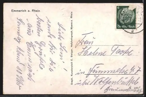 AK Emmerich a. Rhein, Partie im Hafen