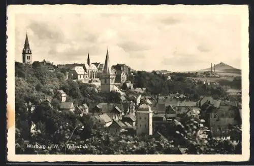 AK Warburg i. W., Teilansicht des Ortes
