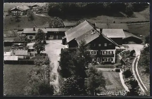 AK Agatharied, Paulihof aus der Vogelschau