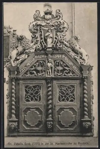 AK Rostock, Dr. Zütels Grab in der St. Marienkirche