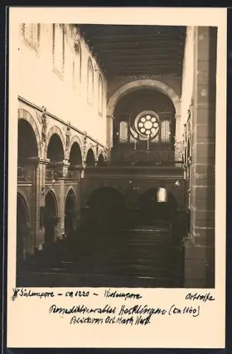 Foto-AK Hecklingen / Anhalt, Benediktinerabtei, Südempore