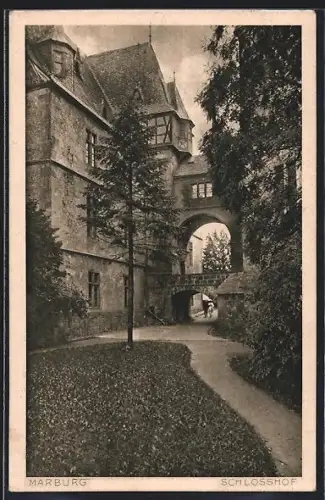 AK Marburg, Partie im Schlosshof