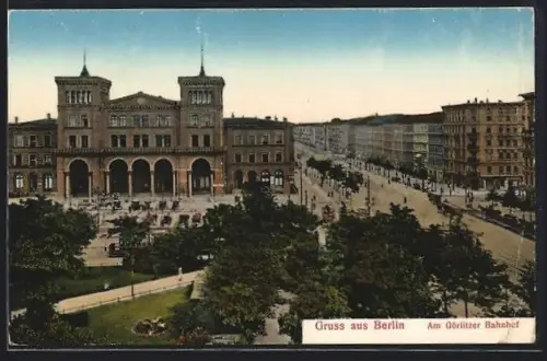AK Berlin-Kreuzberg, Strassenpartie am Görlitzer Bahnhof