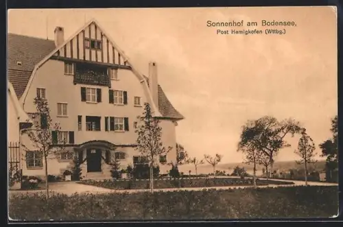 AK Hemigkofen /Wttbg., Hotel Sonnenhof am Bodensee mit Anlage