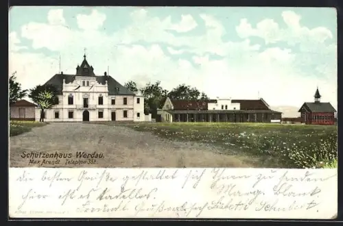 AK Werdau / Sachsen, Das Schützenhaus v. Max Arendt