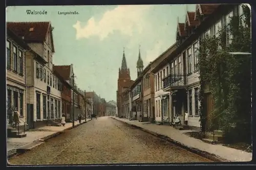 AK Walsrode, Langestrasse mit Passanten