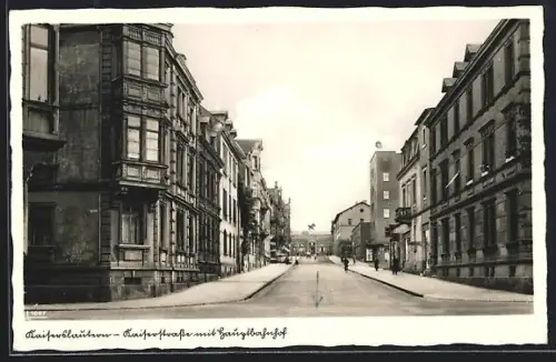 AK Kaiserslautern, Kaiserstrasse mit Hauptbahnhof