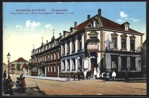 AK Kaiserslautern, Hotel-Restaurant Zum Prinzregenten, Kaiserstrasse