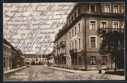 AK Rastatt, Häuser in der Rappenstrasse