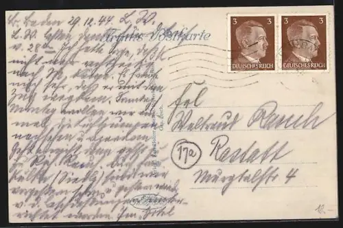 AK Rastatt, Häuser in der Rappenstrasse