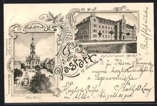 AK Rastatt, Kath. Kirche, Erzbischöf Gymnasial. Convikt.