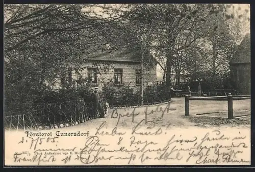 AK Cunersdorf / Weststernberg, Partie an der Försterei