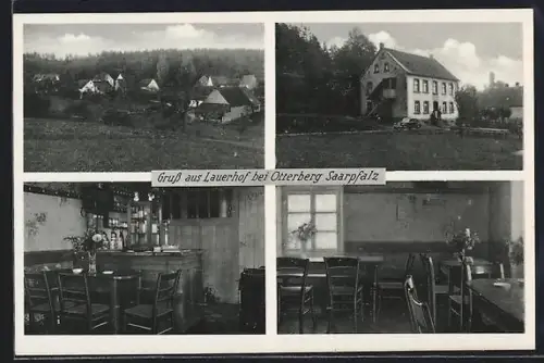 AK Otterberg-Lauerhof, Gasthaus Spies mit Innenansichten