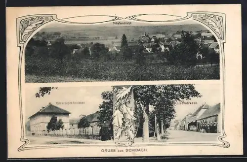 AK Sembach, Rittersches Anwesen, Kaiserstrasse und Totalansicht