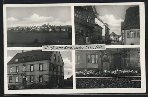 AK Katzweiler /Saarpfalz, Bahnhofs-Restaurant von Edmund Kunz