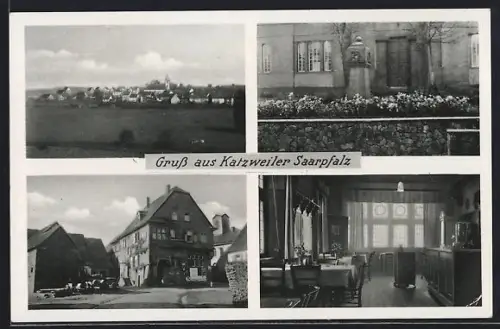AK Katzweiler /Saarpfalz, Gasthaus von Ernst Christmann, Innenansicht
