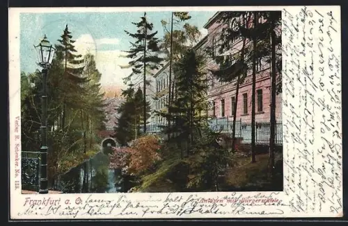 Lithographie Frankfurt / Oder, Anlagen mit Bürgerschule