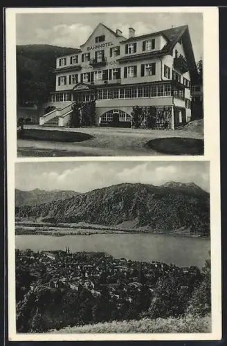 AK Tegernsee, Bahnhotel (Neue Post), Gesamtansicht