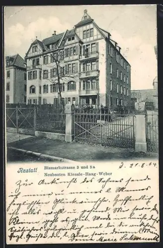 AK Rastatt, Neubauten in der Bismarkstrasse 3 und 3a