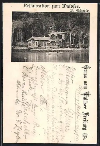 AK Waldsee /Freiburg, Gasthaus zum Waldsee, Inh. D. Eckerle