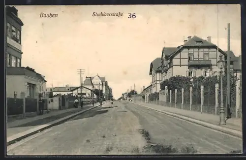 AK Bautzen, Blick in die Strehlaerstrasse