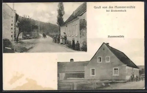 AK Neuhemsbach, Gasthaus Hammermühle, Strassenpartie im Ort