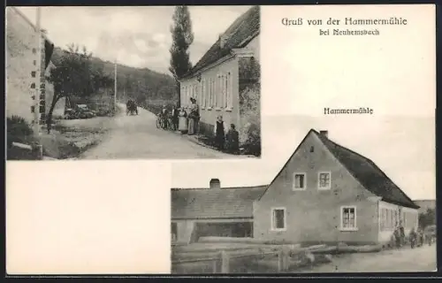 AK Neuhemsbach, Gasthaus Hammermühle, Strassenpartie im Ort