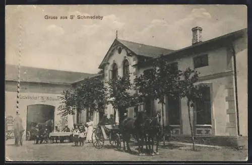 AK Süderschmedeby, Guthof, Gasthaus Th. Clausen