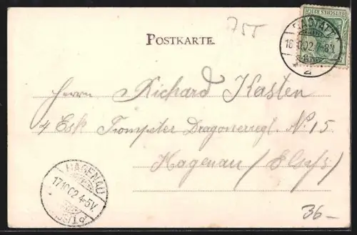 AK Rastatt, Bahnhof Hotel Rastatt