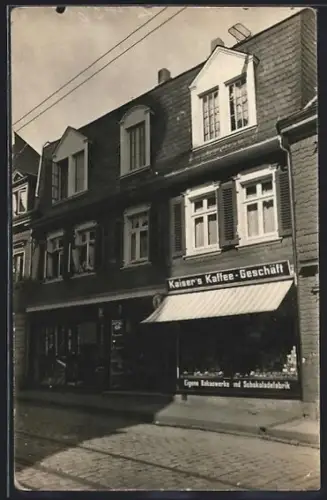 Foto-AK Ronsdorf, Kaiser`s Kaffee-Geschäft in der Mittelstrasse
